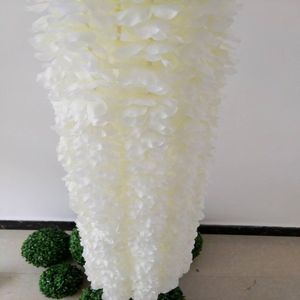 Hortensia Artificial de 100CM, orquídea, glicina, flor, vid para simulación DIY, arco de boda, colgante de pared cuadrado de ratán