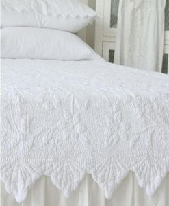 100cotton style européen couleur solide pleine reine king size blanc rose gris broderie patchwork couchet lit 5629721