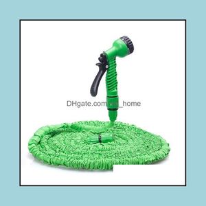 Tuyau d'eau magique de jardin flexible extensible de 100 pieds avec tête de buse de pulvérisation bleu vert boîte de vente au détail 50 pièces livraison directe 2021 tuyaux robinets Showe