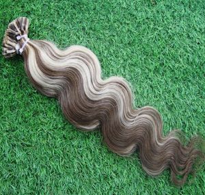 Extension de cheveux naturels Remy Body Wave, Double pointe en U, 100g, P8613, pointe de bâton de liaison à la kératine, Hair8846448