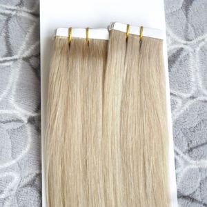 100g Remy Tape Hair Extensions 40pcs/lot 10-26inch Tape Human Hair Extension Straight Brazilian PU Skin Weft Hair