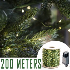 100M LED guirlandes lumineuses fil vert guirlande lumineuse blanc chaud guirlande pour la maison extérieure noël fête de mariage décoration de jardin