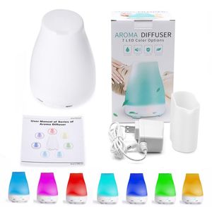 100 ml d'huile essentielle Diffuseur Humidificateur Aroma Humidificateur 7 Couleur LED Léger Night Diffuseur Ultrasonic Cool Mist Fresh Air Aromather6590584