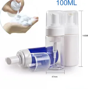 Botella de loción con bomba de espuma de plástico de 100ML, botellas de espuma líquida de lavado de limpieza de 100cc para viaje, dispensador de jabón con bomba de espuma de champú recargable
