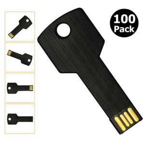 Livraison gratuite 100pcs 1 Go USB 2.0 Drives flash Flash Memory Stick Metal Key Médias vierges pour ordinateur portable