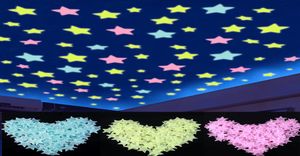 Autocollants étoiles lumineuses 3D, 100 pièces, jouets qui brillent dans la nuit, décor de chambre d'enfants, cadeau de noël et d'anniversaire 6679244