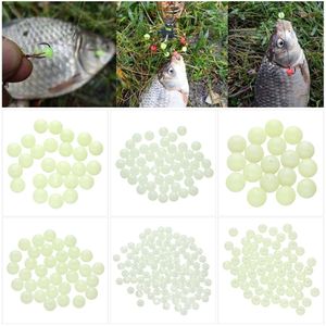 Bouchons de flotteurs ronds, perles lumineuses de 3mm à 18mm, 100 pièces, boules lumineuses, haricots d'espace de pêche pour ensemble d'accessoires de pêche