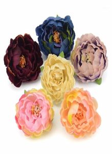 100 pcs 5 cm Pas Cher Artificielle Soie Pivoine Fleur Têtes Pour La Décoration De Mariage DIY Corsage Couronne Artisanat Automne Vivid Faux Fleurs19567266