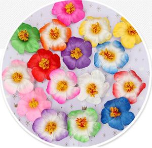 100 pièces 9cm mousse frangipane fleur de frangipanier Sinensis tête de fleur artificielle Hibiscus Tropical 16 couleurs