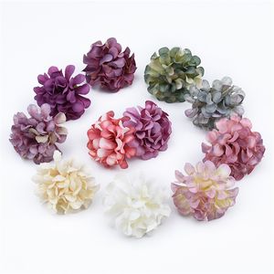 100 Uds flores artificiales Little lila accesorios de decoración del hogar tocados de boda Diy Scrapbooking regalo caja de dulces de seda 210706