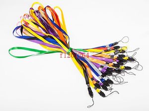 100 pièces livraison gratuite lanières sangle de cou pour carte d'identité Badge clé de gymnastique/téléphone portable support USB bricolage accrocher corde Lariat lanière