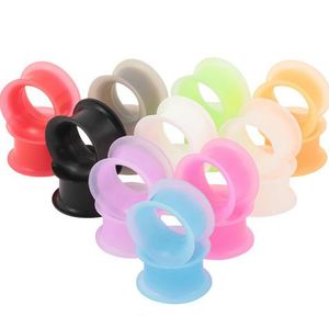 100PCS Ear Gauges Soft Silicone Ear Plugs Ear Tunnels Body Jewelry Stretchers Multi Colors Size from 3-25mm YD0231