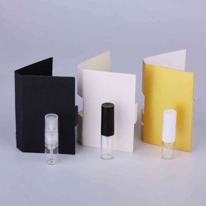 100pcs/Lot 1ml 2ml 3ml Spray Bottle Refillable Perfume Bottle with Paper Card For gift Sample Perfume Bottle Package