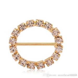 100 unids / lote 20 mm Ronda Rhinestone Crystal Pin Broches 14 mm Bar Invitación Cinta Silla Cubiertas Slider Fajas Arcos Hebillas L3099244r