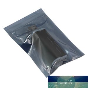 100 unids/lote bolsa de almacenamiento de aluminio antiestático con cierre de cremallera bolsa antiestática resellable para paquete de accesorios electrónicos bolsas ESD
