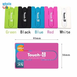 100 unids/lote colorido táctil U Touch C insertar tarjeta de autobús colección soporte de silicona con auricular enrollador tarjeta cortador de bolsa para teléfono celular