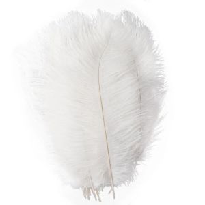 100 unids/lote decoración de fiesta plumas de avestruz blancas naturales 20-25 cm decoración de plumas coloridas plumaje de boda celebración decorativa al por mayor