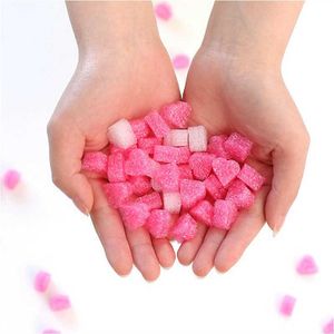 100 unids/lote de espuma rosa en forma de corazón para boda, fiesta, decoración del hogar, caja de regalo, Material de relleno, relleno de flores