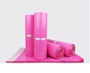 100pcs / lot pink poly mailer 1730cm express bag correo bolsas sobre autoadhesivo sello bolsas de plástico bolsa