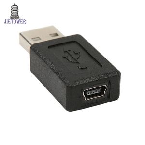 Adaptateur d'extension USB 100 Type A mâle vers Mini USB 5 broches femelle, 2.0 pièces/lot, noir