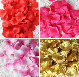 100pcs / pack 5x5cm Fleurs artificielles Red Rose Flower Party Decoration Carpet Weddings Petalos Petalos