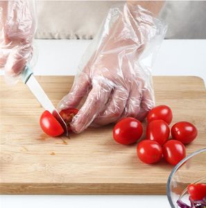 100 stks / pak Transparante Eco-vriendelijke Wegwerphandschoenen Latex Gratis Plastic Food Prep Safe Huishouden van Bacterie Handschoenen Raakloos