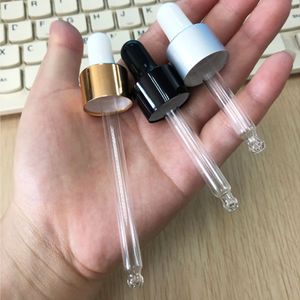 100 pièces bouteille de parfum 18MM 18/410 ampoule en aluminium verre Pipette compte-gouttes couvercle pour bouteille d'huile 5 ml-100 ml