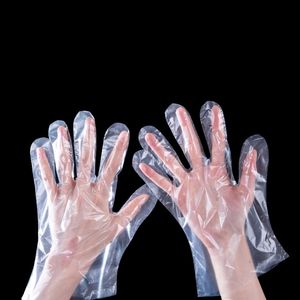 100 unids / bolsa Guantes desechables de plástico para restaurante Cocina BBQ Guantes ecológicos para alimentos Frutas y verduras Guantes únicos DHL