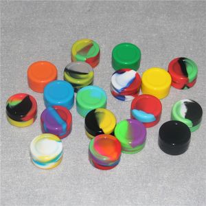 100 pièces boîtes réutilisables de 5ml conteneurs d'huile de silicone pour atomiseur E-cig pots de silicium dab conteneur de cire mini plates-formes DHL