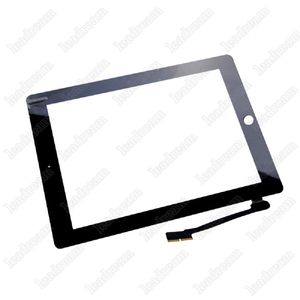 Tableta digitalizadora para iPad 2 3 4 Blanco y negro Pantalla táctil de 9.7 pulgadas Panel de vidrio Digitalizador DHL gratis