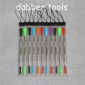 100 pcs outils de dabber de cire avec pointe en silicone et tubes pour fumer des dabbers de concentré de dabs ego dhl