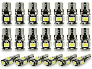 100 pièces blanc auto cale T10 smd canbus 5smd 5 smd T10 LED canbus voiture LED T10 canbus w5w 194 erreur automobile lumière lamp3216544