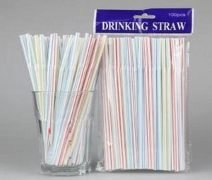 100pcsbag Paignes de consommation en plastique jetable 20805cm multicolore de boisson pignon pour le bar de pub de barre de fête.