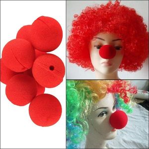 100Pcslot Décoration Boule Éponge Clown Rouge Nez Magique pour Halloween Mascarade Décoration enfants toyZZ