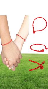 100pcslot Fashion Red Thread String Bracelet Lucky Red Green Green Handmade Rope Bracelet For Women Men Bijoux Lover5880387