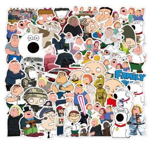 100 Unids / lote Divertida Serie de TV Familiar Comedia Dibujos Animados Peter Griffin Pegatinas Graffiti Pegatinas para DIY Equipaje Laptop Skateboard4117188