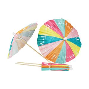 100sets Cocktail Picks Disposable Umbrella Toothpicks for Drinks Parasol Snack Fruit Picks Birthday Wedding Pool Party Supplies