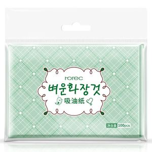 100heets / Pack Green Tea Facial Huile Feuilles de transfert de papier Nettoyage Nettoyant Contrôle de maquillage de beauté Absorbant Papier Absorbant