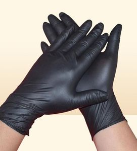 100Unitcaja Gants en nitrile noir jetable comme pieuvre ambidextre pour nettoyer les tatouages de gant de gant industriels à usage industriel 201207752810