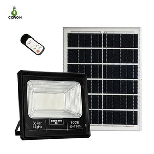 100W 200W 300W lumières d'inondation solaires extérieur à distance crépuscule à l'aube lumières de sécurité solaires câbles séparés de 5m IP65 lumières solaires imperméables