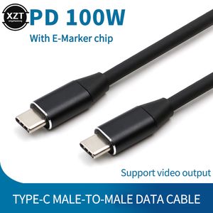 100W USB C a USB Tipo C Cable masculino USBC PD 5A 4K Cable de cargador rápido USB 3.1 Gen 2 Cable de video para Xiaomi Air Samsung S20 MacBook