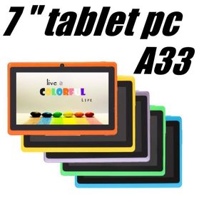 2021 7 pulgadas Android 6.0 Google Tablet PC WiFi Quad Core 1.5GHz 1GB RAM 8GB ROM Q88 Allwinner A33 7 