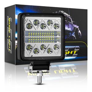 Barre lumineuse de travail 102W 34LED hors route 12V 24V, Spot lumineux pour camion SUV 4WD 4x4 bateau ATV Jeep tracteur antibrouillard produits de voiture