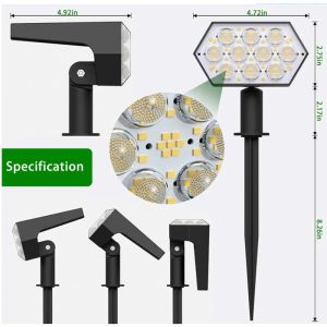 108 LED LEULES SOLAIRES EXTÉRIEURES LUMINES SOLAIRES LAVAUX SPELSAGE SPEAU 92 LED DÉCORACTION GARDIAL Ajustement