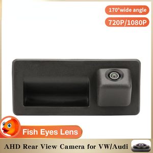1080P AHD caméra de recul Fisheye lentille poignée de coffre caméra de recul de voiture pour VW Passat Golf Polo Jetta Tiguan pour Audi A3 A4