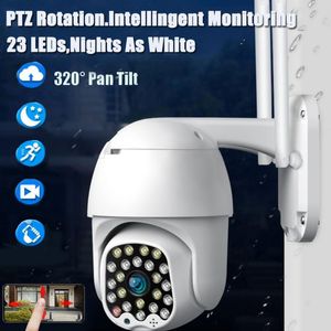 Caméra IP PTZ 1080P Wifi dôme de vitesse extérieure sécurité sans fil 23 lumière LED caméra panoramique inclinaison Onif Standard CCTV Surveillance