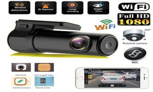 1080p Smart WiFi Car DVR Mini Dash Cam 140 degrés Version HD complète Caméra cachée avec GSENSOR 24 Hour Stationnement Monitor3715026