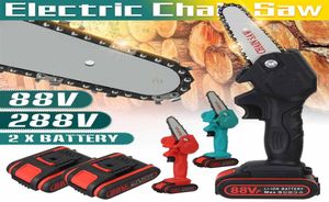 1080W 4 pouces 88vf Mini Saw à chaîne électrique avec batterie 2pc Témail de travail du bois Onehanded Tool Rechargeable Eu Plug China T3142309