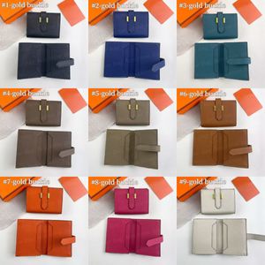 10A Designer Mini portefeuille avec une boucle argentée en or ceinture sac à main courte féminin dans les porte-cartes de mode Clemence avec boîte 27374
