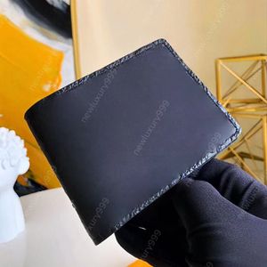 10A Mirror Luxury Wallet Classic Designer sac à cartes court avec cuir original en relief, ondulation de l'eau porte-monnaie multi-matériaux clip portefeuille